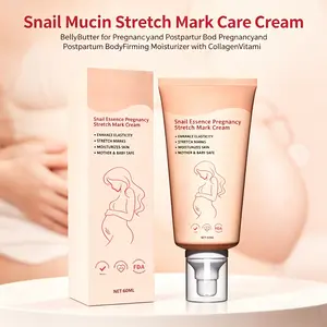 Snail Mucin Stretch Mark Cream for Pregnancy – Belly Butter with Collagen & Vitamin E, Postpartum Body Firming Moisturizer