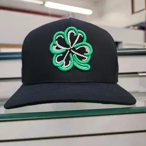 CLOVER GOOD LUCK GREEN WITH CRYSTALS HAT  100% ORIGINAL AND GUARANTEED QUALITY J/A