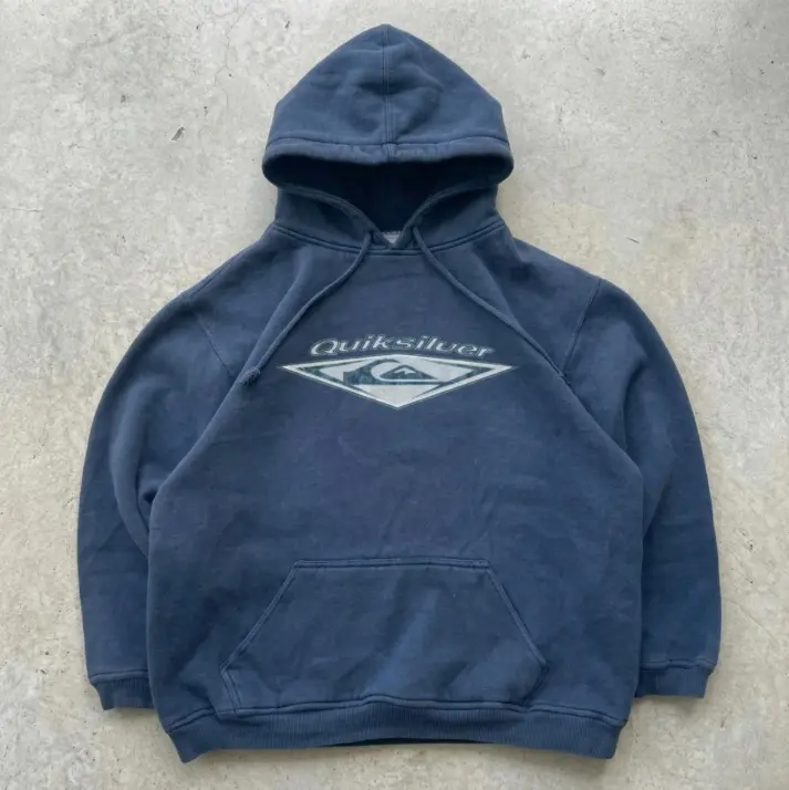 Vintage 90s Quiksilver Logo Faded Surf Tee Hoodie, Billabong Navy Surf Hoodie Sweatshirt, Retro Beachwear Outfit, Casual Unisex Streetwear Best Seller T-shirt, Sweatshirt and Hoodie