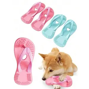 1 Slipper-Shaped Puppy Bite Toy, Small Dog Toys, For Grinding Teeth, Cleaning Teeth, Only Suitable For Pets, Bite-Resistant Toys, Puppy Bite Toys, Slipper-Shaped Toys, Puppy Tooth Cleaning Toys, Silicone Slipper Toys, Silicone Slipper Bite-Resistant Toys