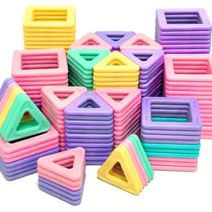 Random Color Building Blocks Set, Magnetic Building Blocks, Creative Magnetic Blocks, Colorful Geometric Shape Blocks, Educational Construction Toy, Building Blocks Toy for Girls and Boys