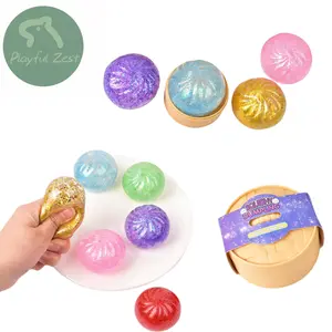 Mini Colorful Dumpling Squishy Surprise Blind Box - Mystery Dumpling and Bun Stress Relief Toy Soft TPR Material, Relieves Stress, Unboxing Surprise, Random Style per Pack, Perfect for Kids' Gift Exchange