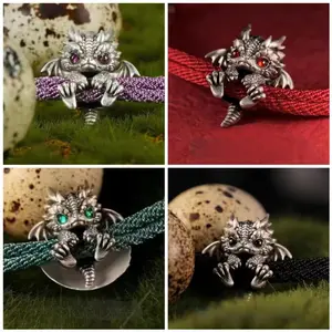 2025 New Punk Style Dragon Design AdjustableBracelet, Fashionable Jewelry for Party, DailyClothing Decor, Trendy All-match & ExquisiteJewelry for Birthday Gift ，Multiple colors are available。