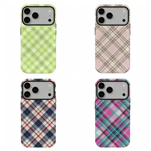 Retro Multicolor Plaid Phone Case|Coquette Plaid Protective Cover For iPhone 17 Pro Max 16 15 14 13 12 11 for Samsung S21 S22 S23 S24 S25 S26 Phone Case|Tough Phone Case|gift for him for her|Best Gift