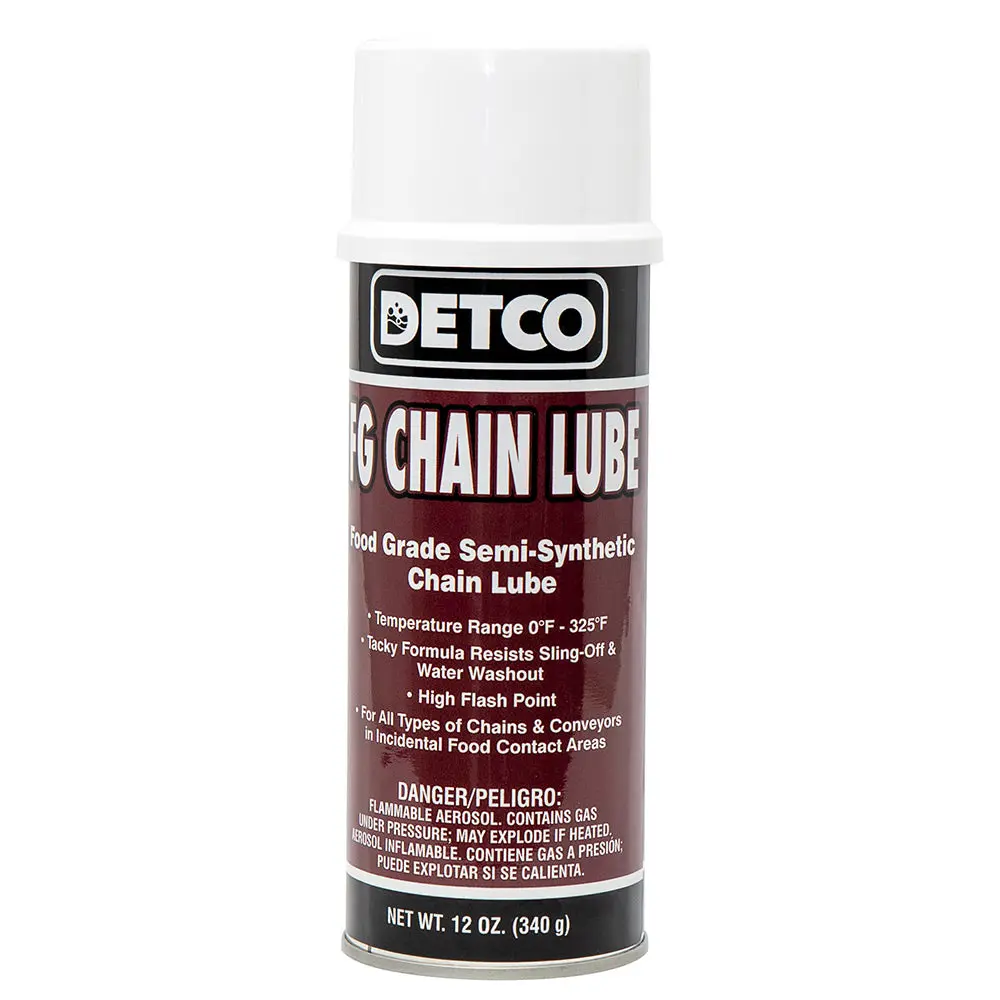 DETCO Food Grade Semi-Synthetic Chain Lube, Foam Spray Bottle for Automotive & Motorcycle Maintenance