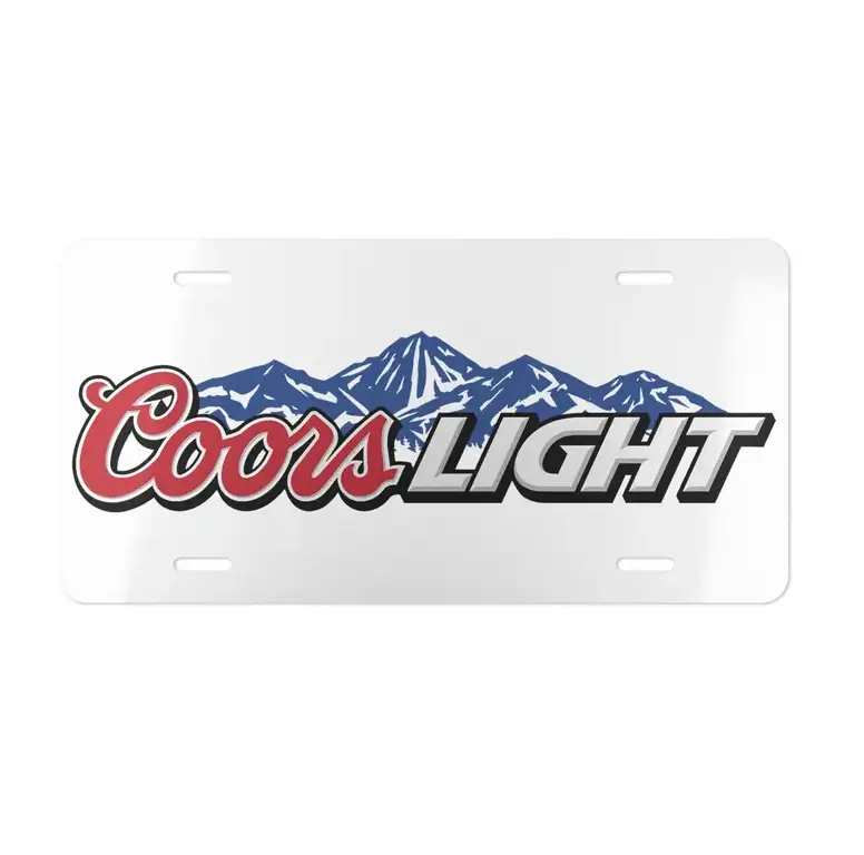 [HOT TREND] High-End Aluminum Coors Light License Plate - Funny Front Truck Tag