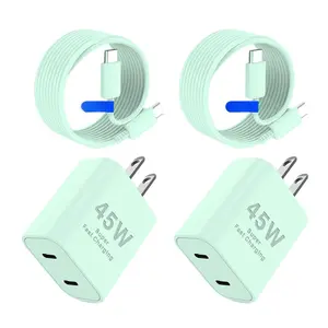 For iPhone 17  Charger Fast Charging,45W Dual Port USB C Fast Charger Block with 10FT USB C to C Cable for iPhone 17/17 Pro/Air/16E/15 Dual Usb Input Cellphone