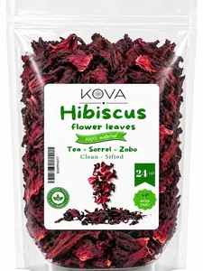 Kovafood Premium Dried Sorrel Leaves – Wild Hibiscus Flowers for Zobo, Bissap, & Agua de Jamaica