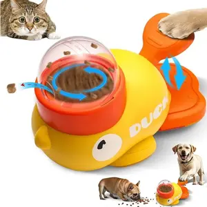 Duck Design Pet Automatic Feeder, Unique Duck Shape, 1 Count Interactive Pet Food Dispenser, Pet Feeding Toy, Fun Indoor Puzzle Toy for Dogs & Cats