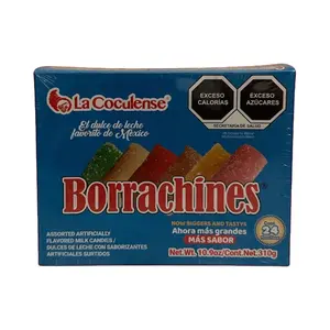 Borrachitos La Coculense Borrachines Assorted Artificially Flavored Milk Candies 24 Pieces