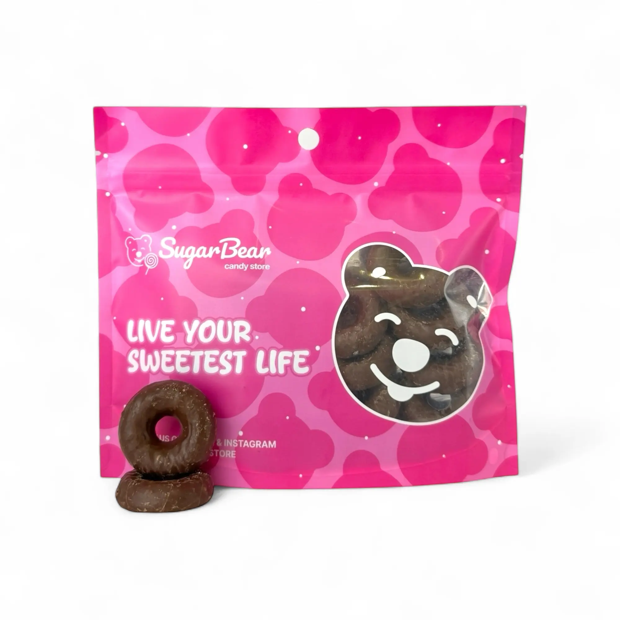 Dark Chocolate Covered Raspberry Jelly Rings – Rich & Fruity Candy for Adults & Chocolate Lovers - 4 oz & 8 oz & 1 lb & 3 lb Chocolate Bag