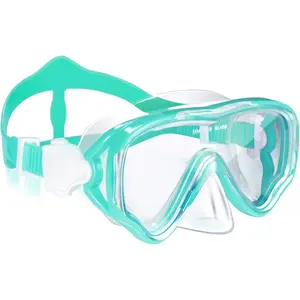 Kids Swim Goggles Snorkel Diving Mask for Youth(5-15), Anti-Fog 180° Clear View