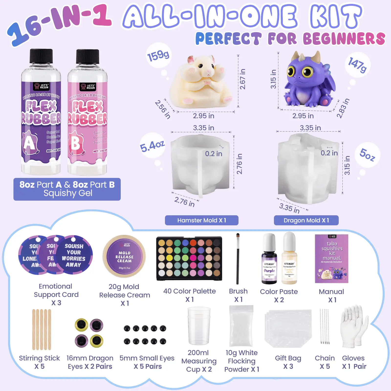 Hamster & Dragon Squishy Kit