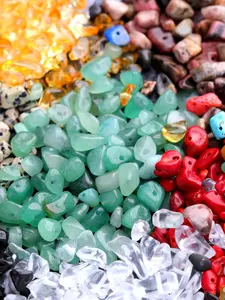 200pcs Mixed Color Natural Crystal Beads, 5-8mm Irregular Shape, DIY Jewelry Making Supplies, Bracelet Necklace Materials, Bagged Loose Beads