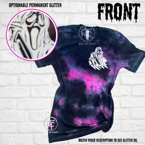 SCREAM Ghostface Halloween Horror Tee / dyed glitter comfort casual women t-shirt