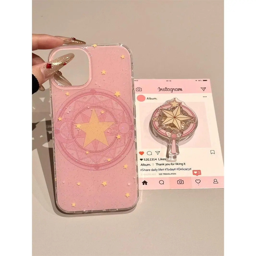 Cardcaptor Sakura Star Magic Array Bracket iPhone 17Promax Case for Apple 15/16/14 Anime Design Protective Cover