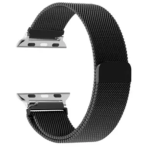 Magnetic Milanese Band for Apple Watch Series 1-11, Fits Iwatch 38mm 40mm 41mm 42mm 44mm 45mm 49mm, Unisex Strap