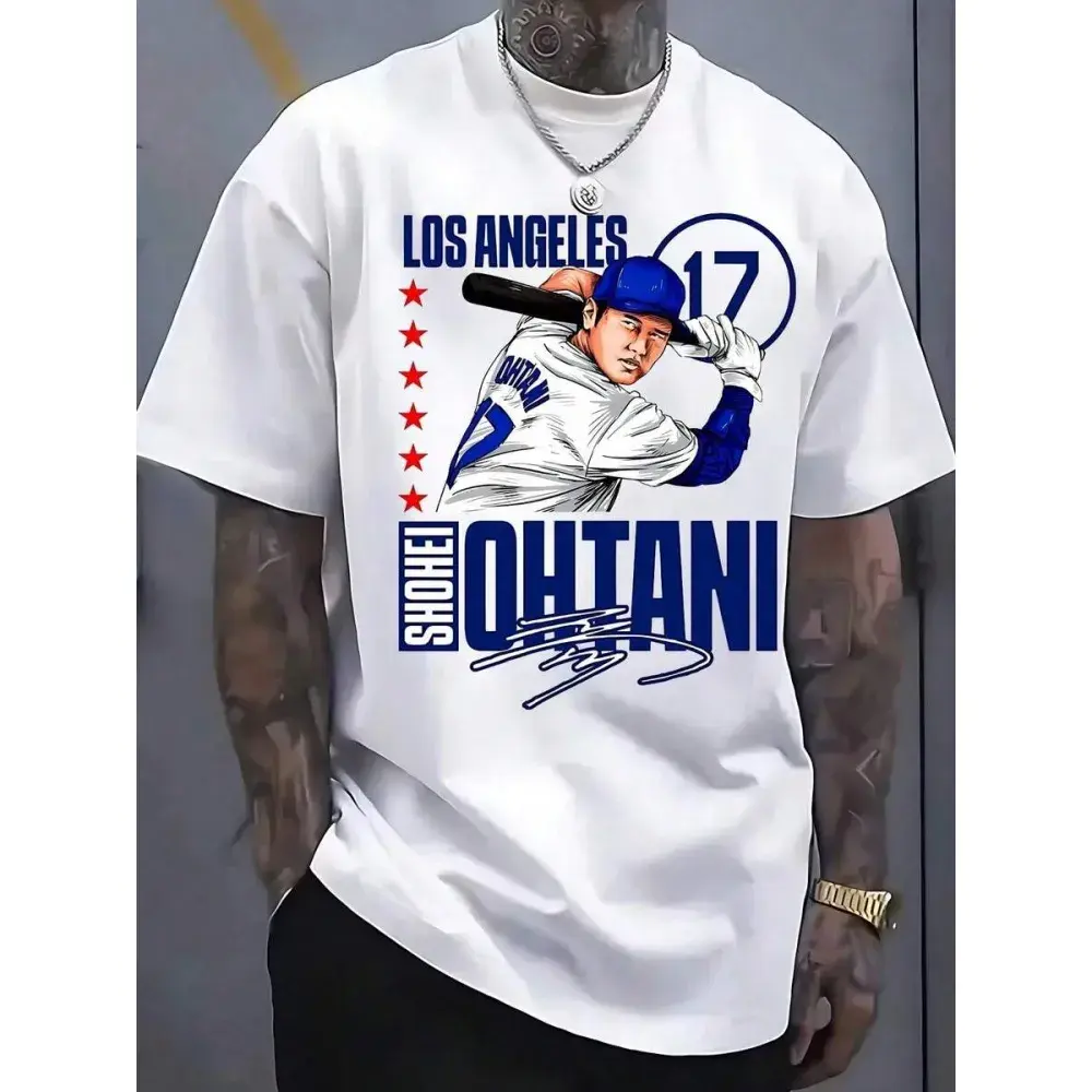 Men’s Los Angeles Baseball T-Shirt, Dodgers Fan Streetwear Top, Men’s T-Shirt — Father’s Day Gift, Fourth of July