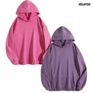 Holafish 2Pcs Oversized Hoodies for Women Men Acid Wash Sweatshirt Cute Pullover Fall Winter Long Sleeve Shirts Autumn Casual Long Sleeve Hoodie 1/2 Pack - Vintage