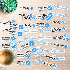 Stickers Pack 20 Pcs Antisocial Car Bottle Guitar Verified Skateboard Aesthetic Vinyl Laptop Waterproof Bike Water Luggage Colorful Bumper