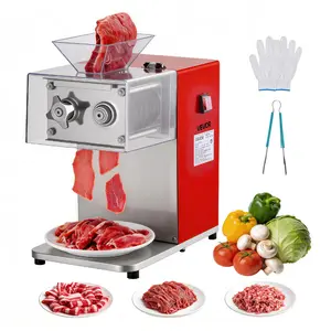 【Summervibes】VEVOR Meat Cutting Machine, 850W Commercial Slicer, 3.5mm Heavy Duty Stainless Steel Blade Shredder for Boneless Meat Soft Vegetables, Electric Food Slicers for Kitchen Restaurant Supermarket
