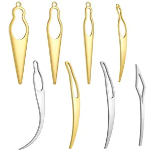 8Pcs Interlocking Bent-Hook Loc Needle for Locs Sisterlock Retightening Dreadlocks Maintenance Hair Extensions Styling Tools