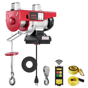 Wireless Electric Hoist With 440 Lb Capacity, 110V Steel Wire Winch, Wireless Remote Control, 40 Ft Lifting Height, Single Cable, Pure Copper Motor, Suitable For Garage, Warehouse, Factory Use