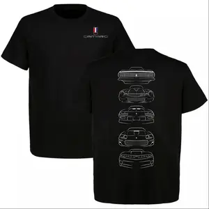 🚀Streetwear Classic Chevrolet Camaro Evolution Graphic Tee| Chevy Camaro Muscle Car Full Color Shirt for Car Enthusiasts Unisex Cotton Summer Outfits TikTok Shop Deals