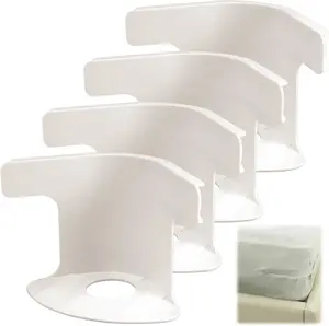 Lock Sheet Holders for Bed Set of 4 Bed Sheet Straps Grippers Corner Fasteners Heavy Duty Mattress Clips Non Slip Sheet Suspenders for All Sheet Sizes