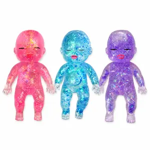 Random Little Baby Glitter Slow-Rebound Squishies - Galaxy Dumpling Edge Control Sensory Stress Relief Toy, Soft Cute Squeeze Desk Decoration Gift, Outdoor Fun Blind Box (Random Style), Galaxy Dumpling Squishy