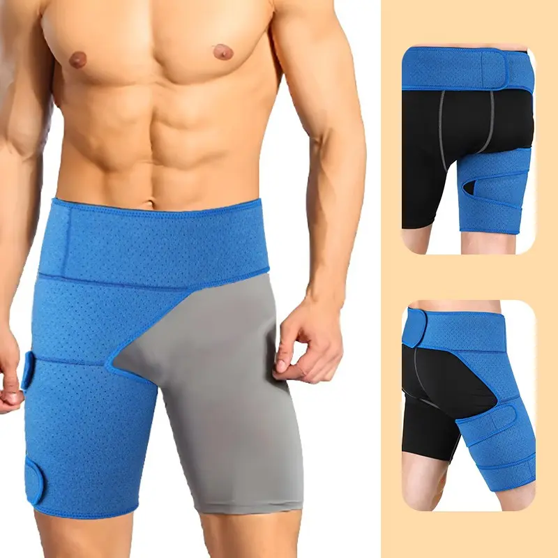 Adjustable Breathable Groin & Thigh Support Brace, Neoprene Compression Sleeve for Men & Women, Daily Use Workouts Sports