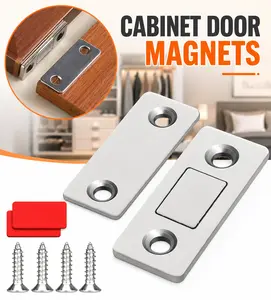 No Punching Cabinet Magnetic Lock Catch 10 Counts, Multi-Purpose for Home Cabinets Drawers and Windows