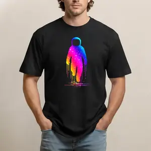 Neon Astronaut Drip Shirt – Galaxy Space Suit Tee | Unisex Colorful Cosmic Streetwear