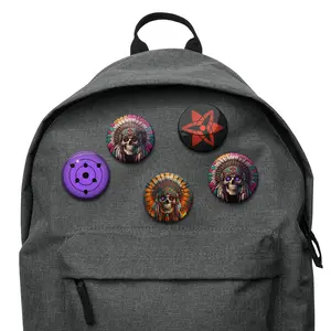 Anime Lovers Set of pin buttons_ Rennigan, Sharingan