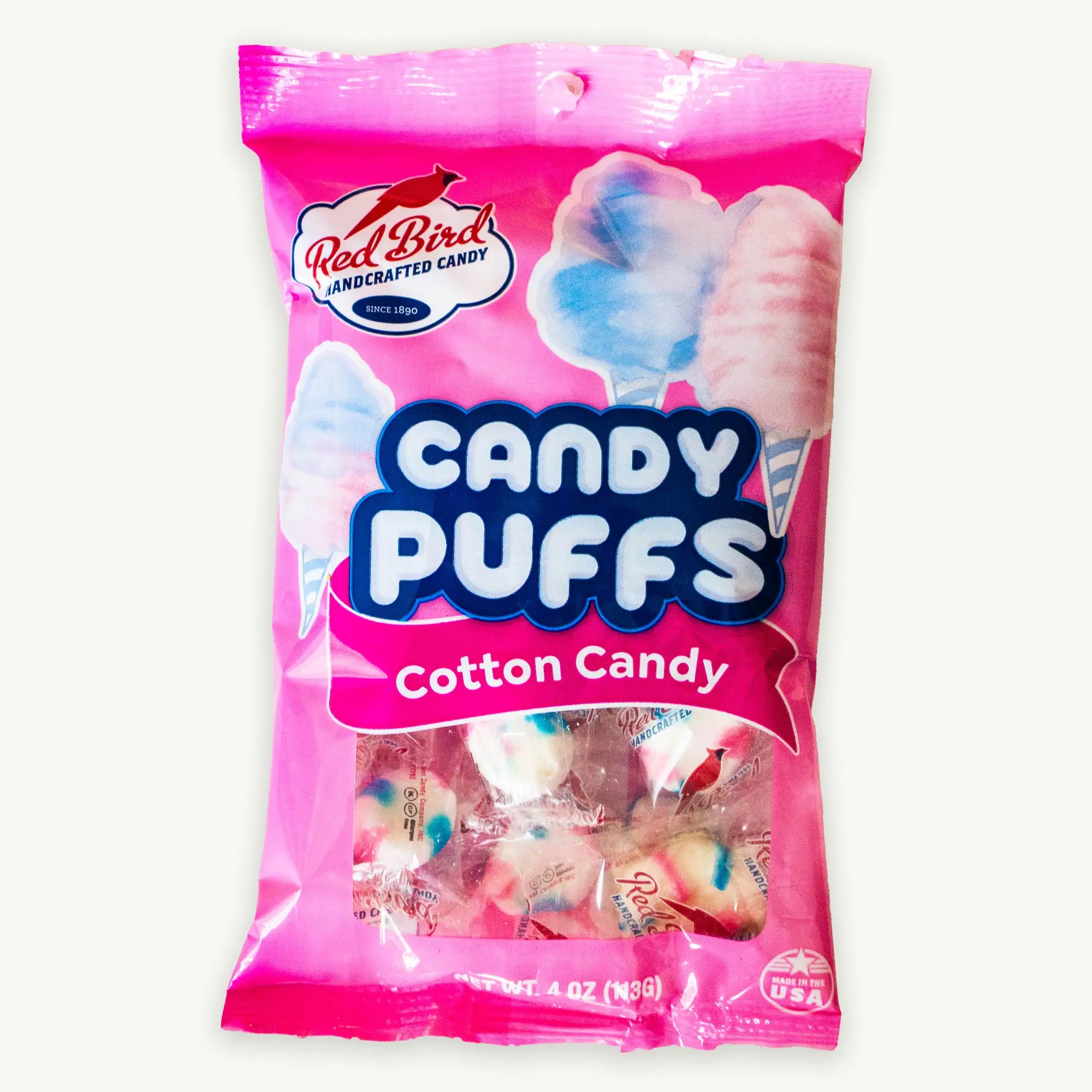 Red Bird Candy Puffs Cotton Candy 4oz