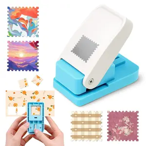 1X1 inch Square Postage  Puncher, Square Lever Action  Punch for Paper Crafting Scrapbooking, DIY Card Making Arts Crafts Supplies