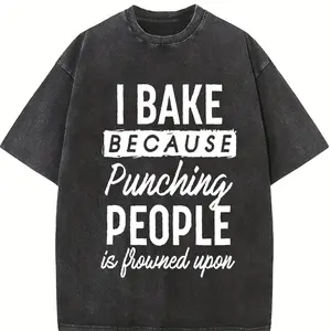 I Bake Because Punching People Is Frowned Upon, Bakers Shirt, Funny Baking Shirt, Gift for Baker, Baking Shirts, Bakery Shirts, Gift For Him