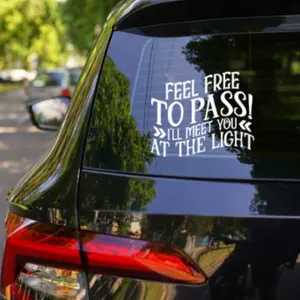 Funny, Sarcastic vinyl decal for your vehicle.