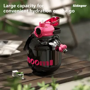 Sidagar Love 60oz Tumbler Cup for Women S316L Stainless Steel Insulated Water Bottle Leak Proof 2-in-1 Tumbler with Straw & Sip Lid Vacuum Sealed Iced Coffee Cup Cute Tumblers for Women Christmas Gift Cup for Gym & Travel