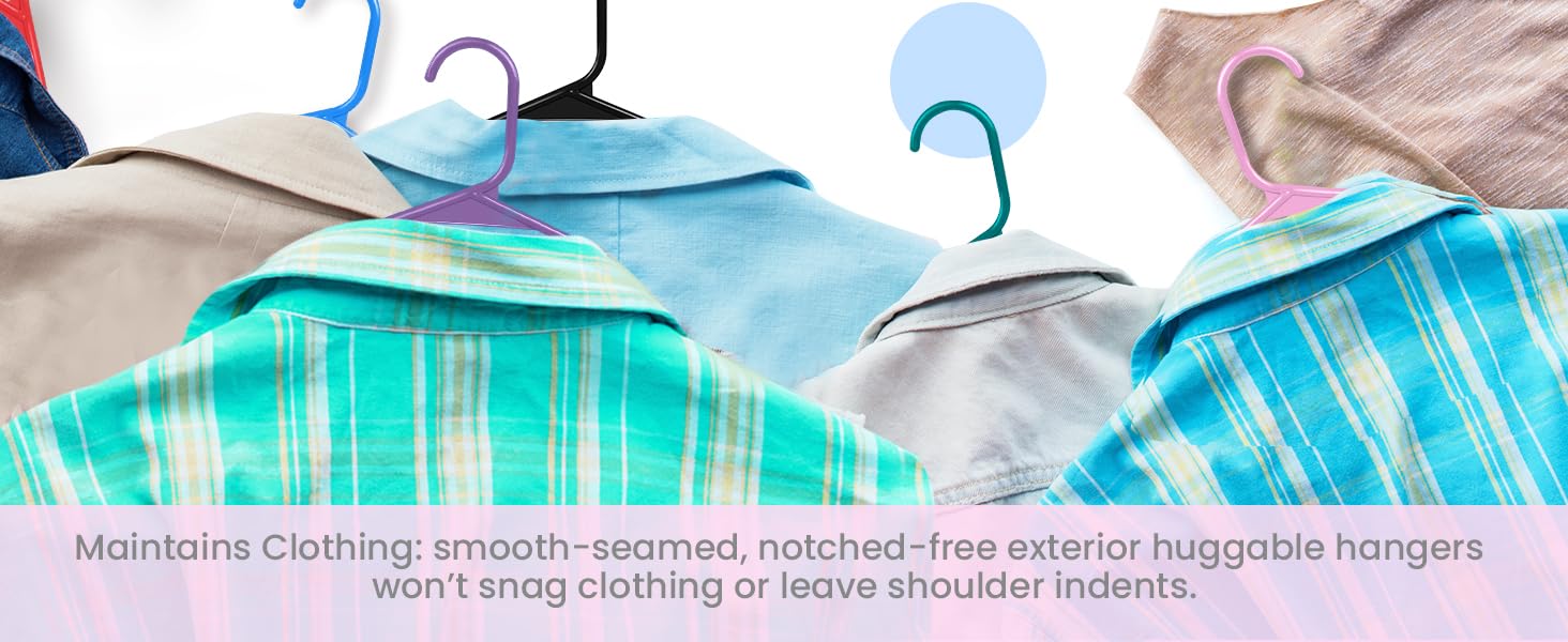Utopia Home Durable Plastic Hangers with Hooks – Space-Saving Clothes Hangers for Closet Organization