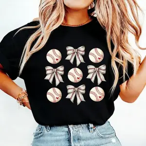 Coquette Baseball Shirt, Baseball Mom Shirt, Womens Baseball Shirt, Baseball Lover Shirt, Baseball Season, Baseball Bow Tee
