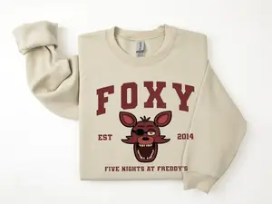 Foxy Est. 2014 Sweatshirt Youth & Adult Sizes – Five Nights at Freddy’s Unisex Vintage Horror Shirt, Halloween 2025 Edition