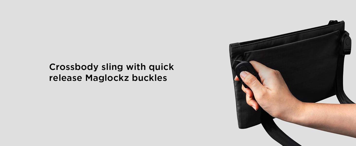 ALPAKA Zip Pouch Max V2 - Black Axoflux 210D Water Resistant Fabric, Weatherproof YKK Zippers,Front Zip Pocket, Compact Men Sling Bag - Passport Holder & Travel Wallet Pouch for Family Men