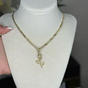 Forever Rose Necklace Gold Filled