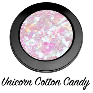 "UNICORN COTTON CANDY!" 3D Single Pressed Glitter Palette