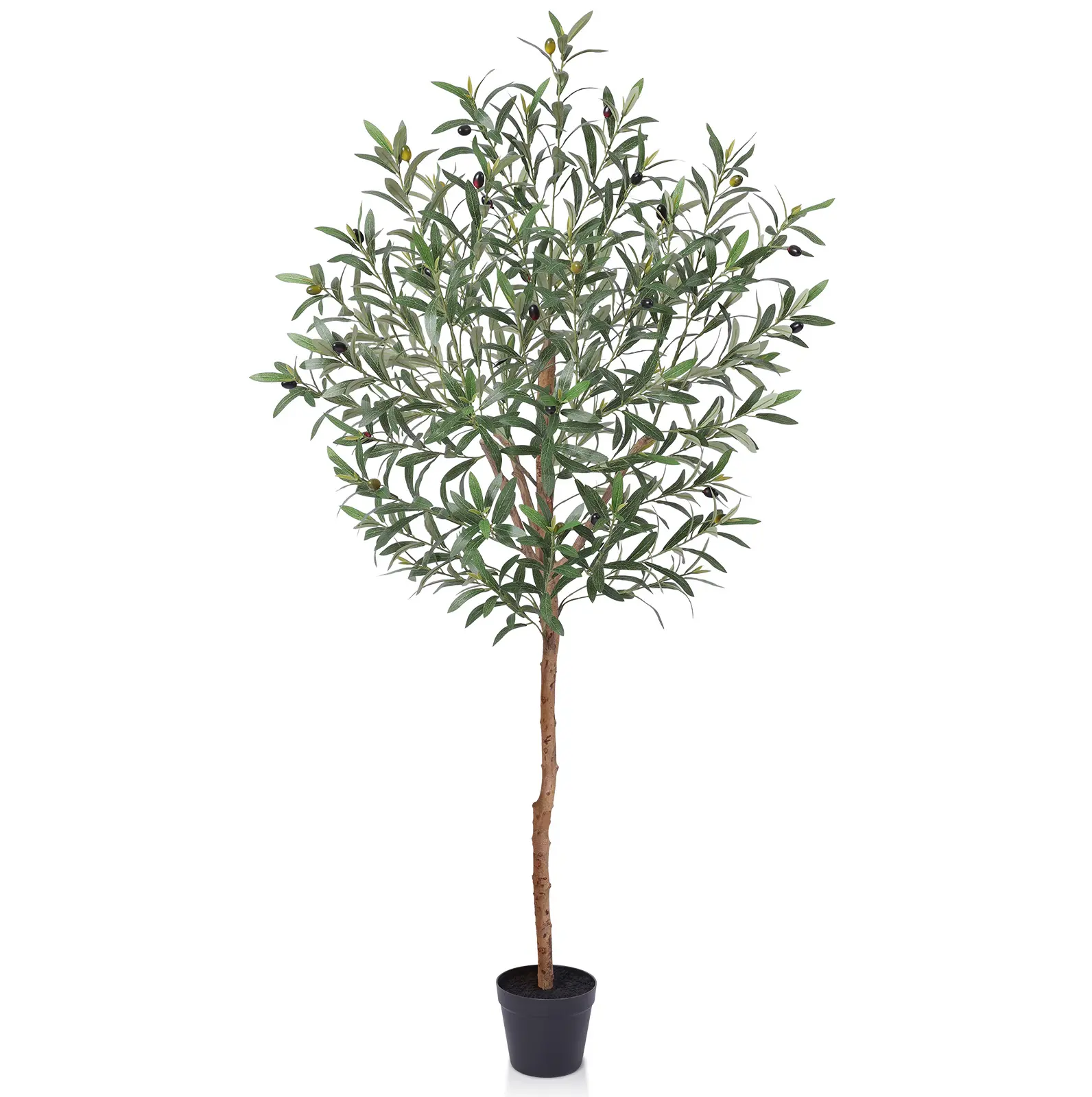 VeriNatural 5/6/7FT Pencil Olive Tree  Ultra-Real Wood Trunk & UV Resistant — Perfect for Entryways & Modern Homes（VN212）