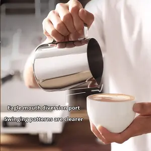 Stainless Steel Milk Frothing Pitcher Espresso Steaming Coffee Barista Latte Frother Cup Cappuccino Milk Jug Cream Froth Pitcher Kitchenware