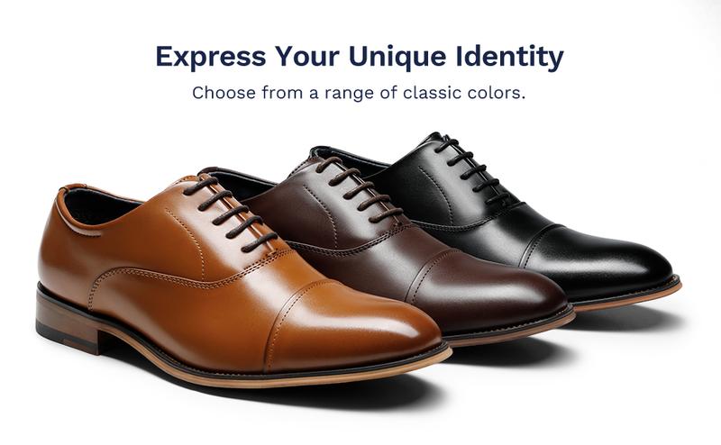 Bruno Marc [LOUIS_2] Men's Oxford Shoes in Brown with Lace-Up Closure, Comfortable Footwear for Walking