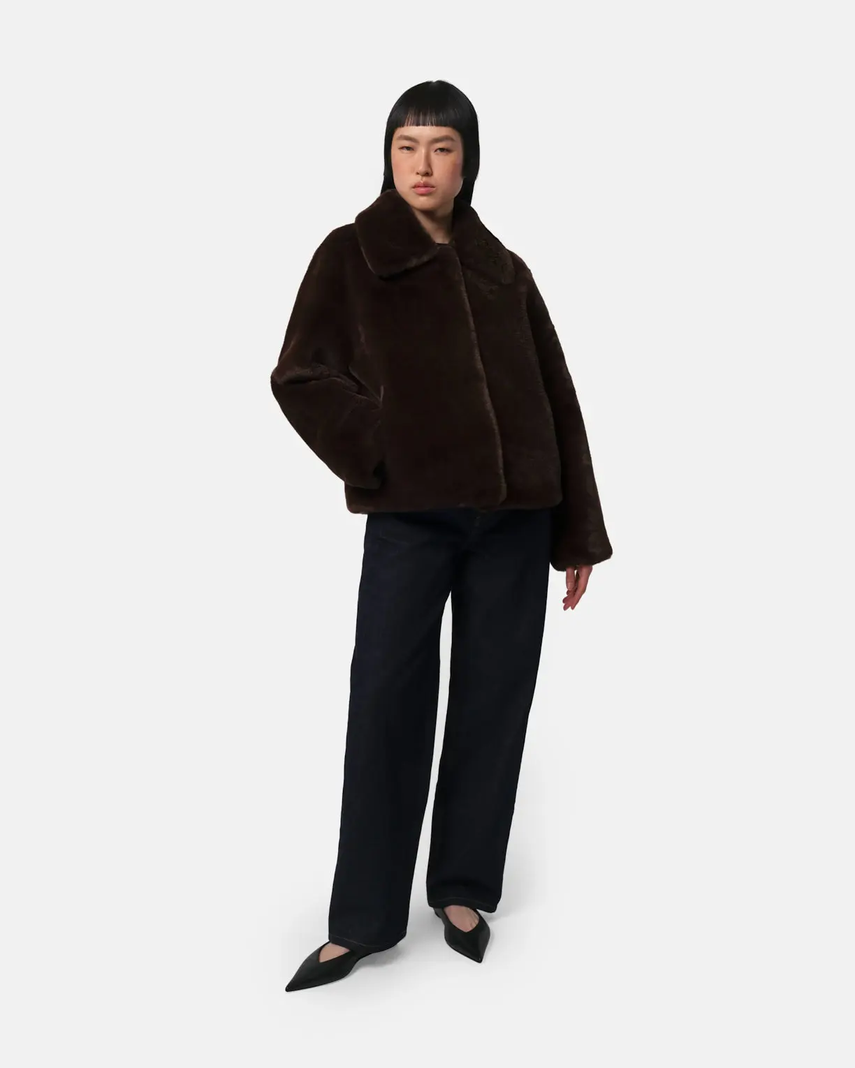 Elis Espresso Short Coat