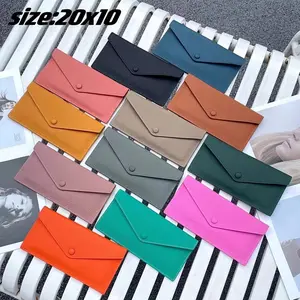 Ultra Thin Genuine Leather Wallet For Women Compact Card Holder Stylish Minimalist Design Large Capacity Lightweight And Luxurious -RR